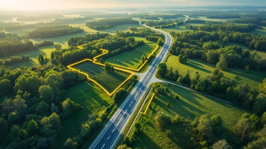 Property line hero image for property line checklist before buying land